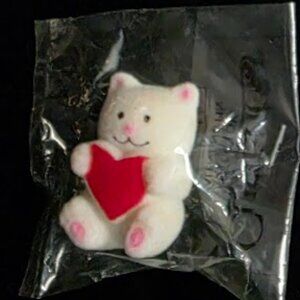 Vintage Cat Valentine's‎ Pin - Current, Inc 1989 NIP - Black Smile